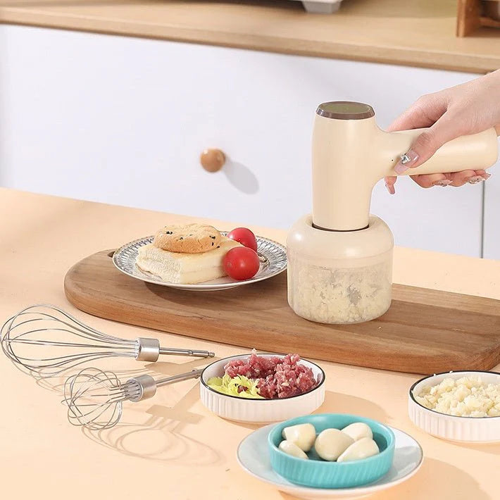 2 In 1 Electric Garlic Chopper USB Rechargeable