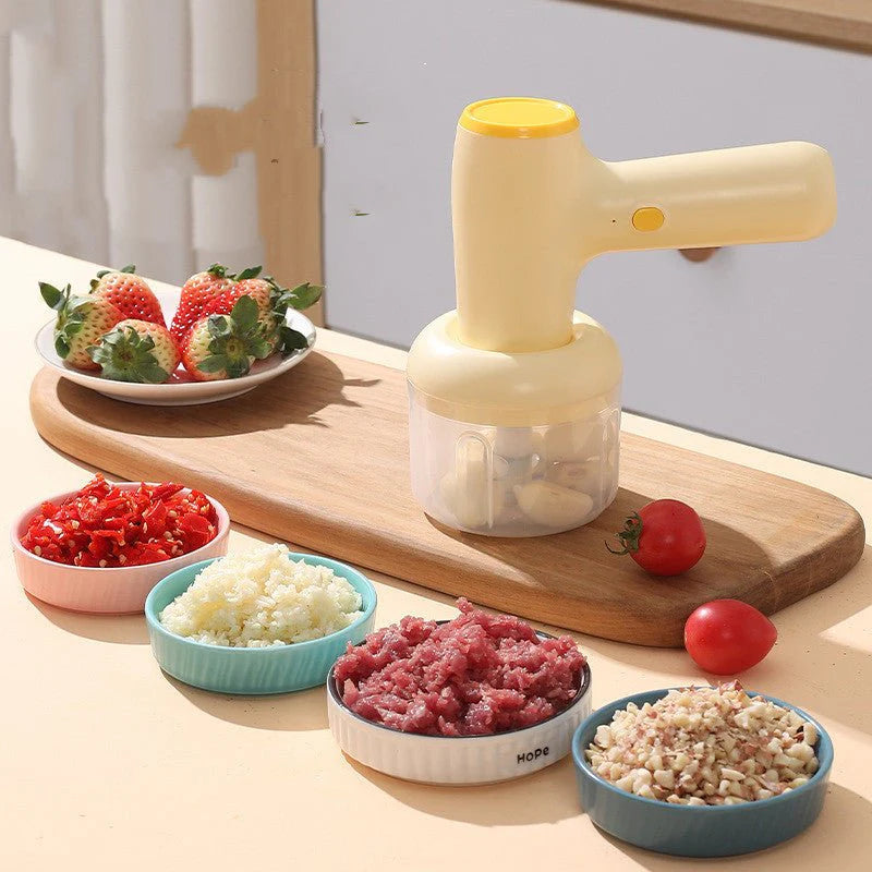 2 In 1 Electric Garlic Chopper USB Rechargeable