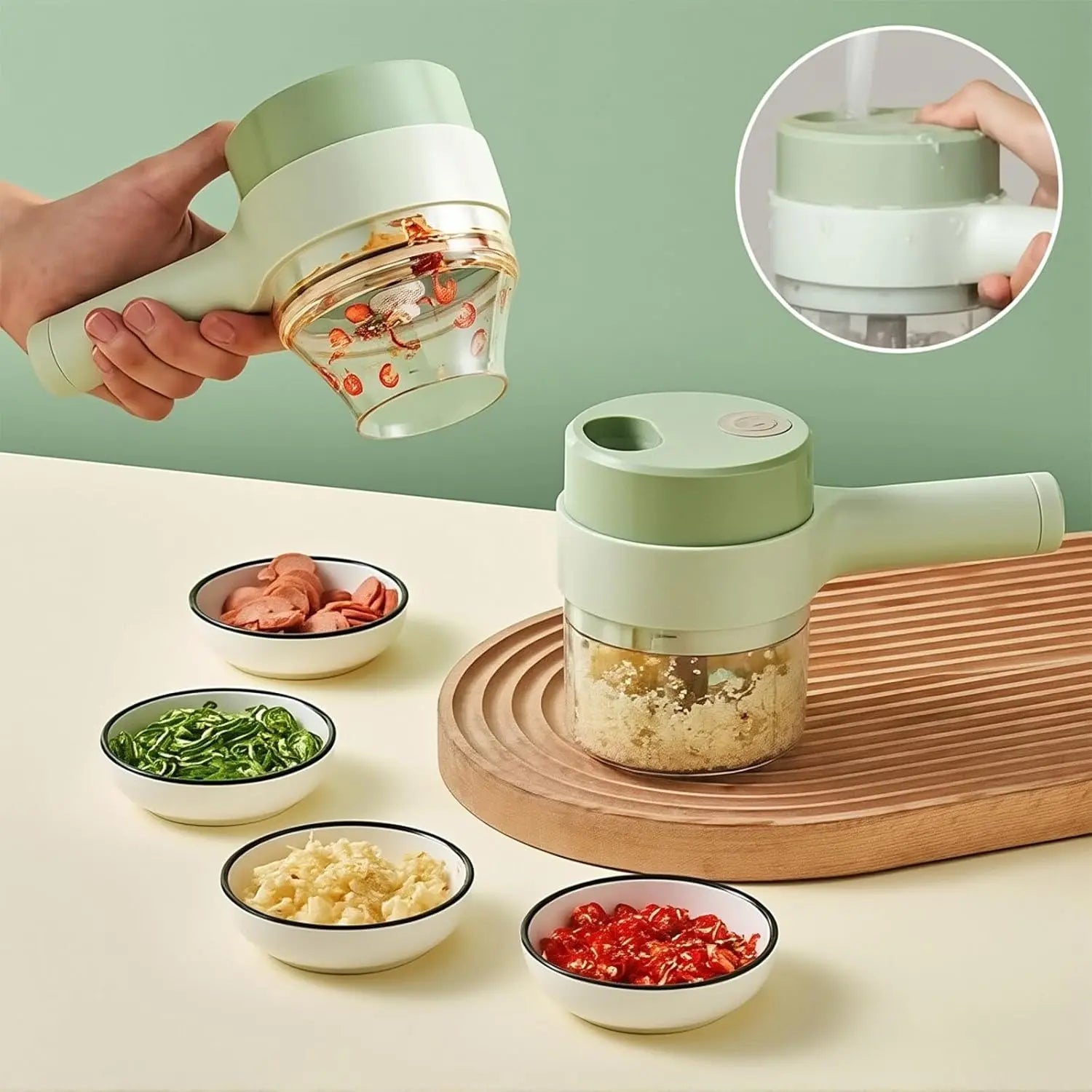 Household Multifunctional Wireless Electric Garlic Masher