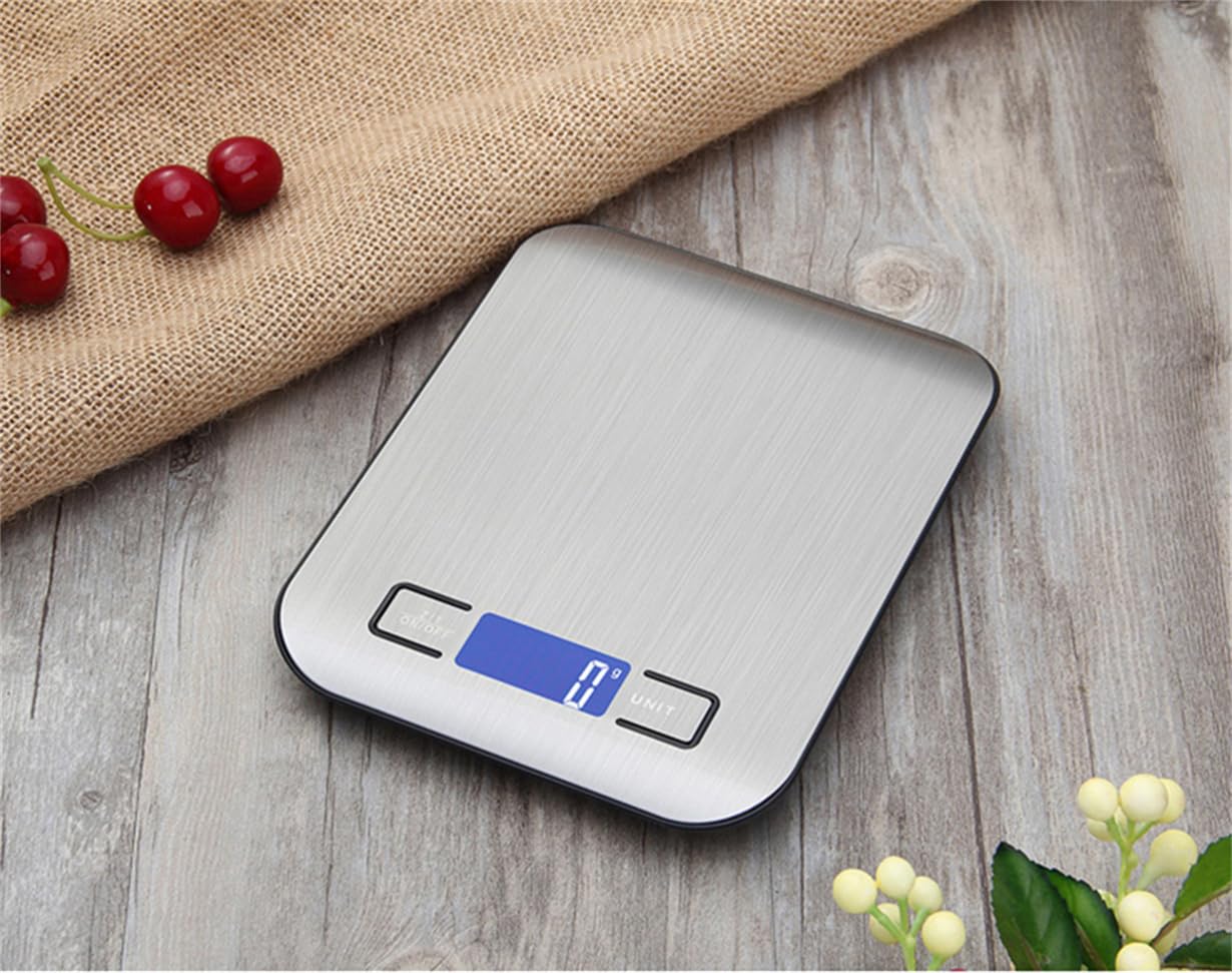 Digital Kitchen Scale 5KG/1g – Stainless Steel, LCD Display